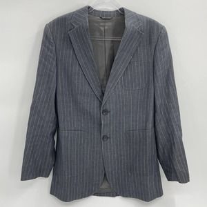 BANANA REPUBLIC Factory Men's Blazer Size 38R Grey Linen 2 Button Sport Jacket